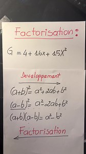 1.5K views | Factoriser une expression Mathématique #Factorisation #maths #college #Lycee #astuces | Lematheux2.0 | Facebook