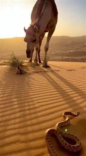 “Desert Showdown: Camel vs Monkey”