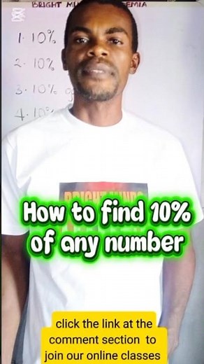 How to find 10% of any number in less than 5 seconds
