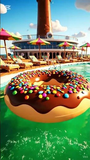 Candy Cruise Adventure 🍬 Sailing a Dessert Ship & Relaxing in a Melon Soda Pool