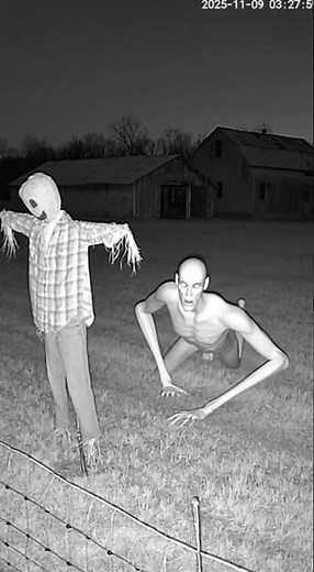CCTV Captures Giant Creature Breaking Into Barn at 2AM | Real Night Vision Footage