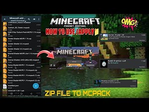 How to use/Apply🗂️ Minecraft Texture pack/Shaders | ZIP TO MCPACK | (Zarchiver)