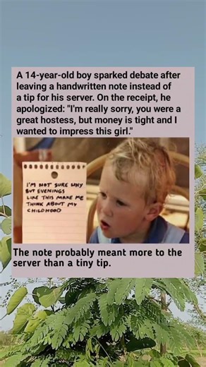 Teen Boy Leaves Honest Note Instead of Tip 😢 Emotional Story That Shocked Everyone Online