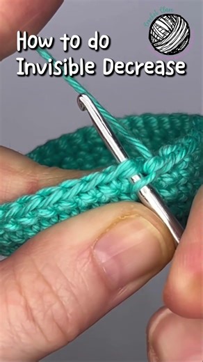 How to do the invisible decrease in crochet. Slow version for crochet beginners.