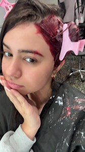 Red Skunk Stripe Hair Dye Ideas and Eyebrow Slit Tips