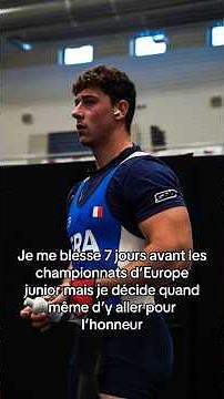 JE ME BLESSE 7J AVANT LES CHAMPIONNATS D’EUROPE JUNIOR