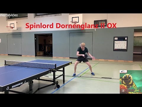 Demonstration of various stroke techniques using the Spinlord Dornenglanz II OX table tennis rubber