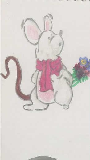 Cute Rat Drawing 🐀 ✍️🥰#short #shorts #viral #art