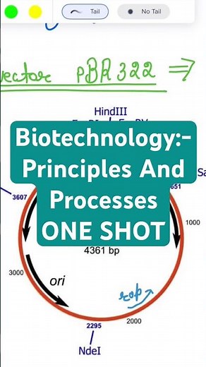 Biotechnology:- Principles And Processes ONE SHOT