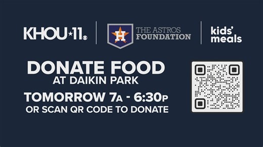 6.2K views · 30 reactions | We’re hosting a Stands for Houston Food Drive to benefit Kids’ Meals -- a local nonprofit that delivers free, healthy meals directly to children in need. | KHOU 11 News | Facebook
