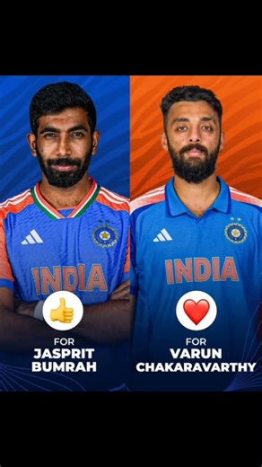 Like for Jasprit Bumrah and Comment ❤️ for Varun Chakaravarthy