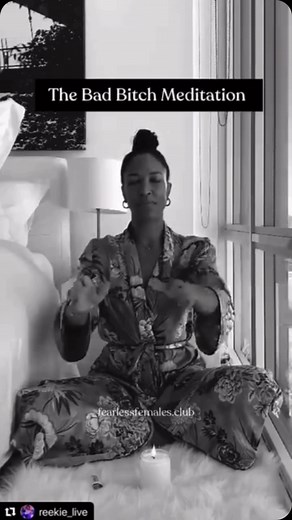 Terri J. Vaughn on Instagram: "Healing can be FUN!! Say it with me… FUK IT!! Asé! #namaste #meditation #shebelievedshecouldsoshedid 🧘🏽‍♀️🤲🏾✨"