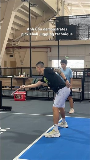 Anh Chú demonstrates pickleball juggling technique #facolosglobalteam