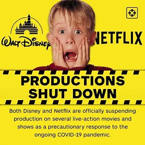 34K views · 443 reactions | Disney is halting production on live-action films like The Little Mermaid, a new Home Alone, Shang-Chi, and more while Netflix is reportedly suspending production on all scripted movies and shows in the US and Canada for at least two weeks. | IGN | Facebook
