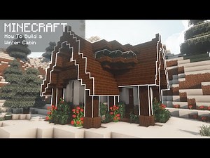 Minecraft: How To Build a Winter Cabin | Tutorial