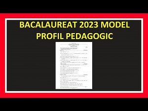 MODEL PEDAGOGICAL PROFILE BACCALAUREATE MATHEMATICS 2023 SOLVED BAC MATHS MODEL BAC GRADE 12 EXAM