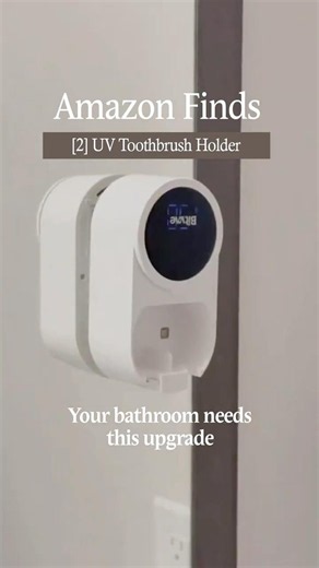 Smart UV Toothbrush Holder for Bathroom | Wall Mounted Toothbrush Sanitizer with Auto Sensor