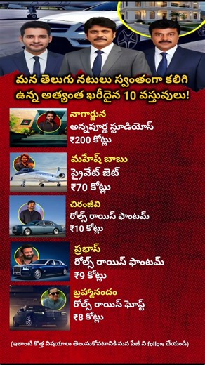 Top 10 | Most Expensive Things Owned by Telugu Actors