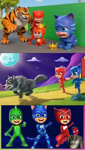 pj mask _ gekko🆚owlette🆚 cat boy 🆚 sonic funny animation story coffin dance cover tiles hop edm rush