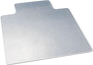 deflecto Duramat Moderate Use Chair Mat For Low Pile Carpet, 45 X 53 With Lip, Clear