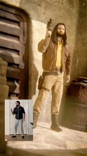 Star Wars Blender render with AI motion capture on mixamo rig! Using quickmagic and 3D scanning!