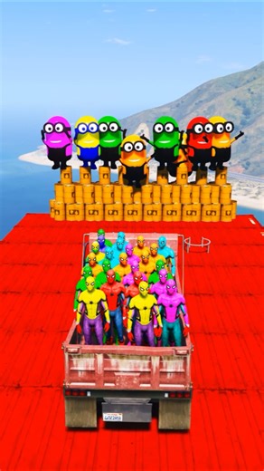 GTA 5 Epic Water Ragdolls Spiderman Jump/Fails Ep 518 #shorts​