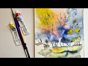 How to Paint a Quick and Easy Watercolor Landscape | Simple Watercolor Tutorial