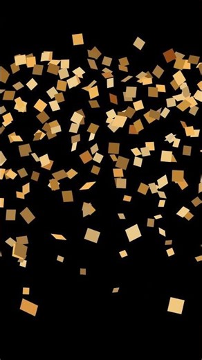 Golden Confetti Overlay Video | Free Download & Use | Celebration Effect