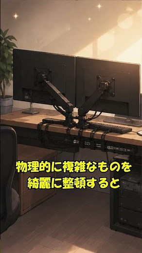 【心も整う🌸】PCデスクの配線ぐちゃぐちゃにしてない？💻謎のイライラがスッと消える魔法の整理術🪄✨
