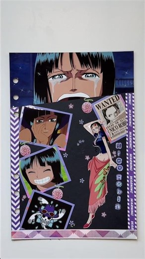 Scrapbooking 🌺 Robin One Piece Collage #scrapbooking #journal #onepiece #nicorobin #asmr #collage