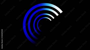 A loader - spinner animation: a locking target of a modern weapon, white-to blue gradient. Use: fake mock video buffering, simulate Android / iPhone apps, YouTube buffering / loading.