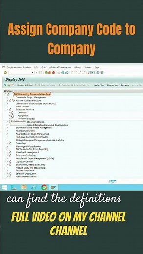 Assign Company code to Company #sappassion #sapsftraining #companycode #sapclasses #saps4hana #sap