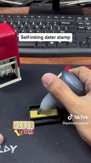 Self-inking dater stamp by Quickprints