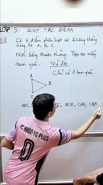 5th Grade Math - Counting Rules - How many triangles are formed by 3 non-collinear points? #matht...