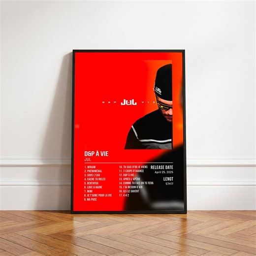 Album Poster D&P by Jul, Rap Posters, Album Cover, Album Wall Art, Custom Album Poster, Rapper Poster, French Rap - Etsy
