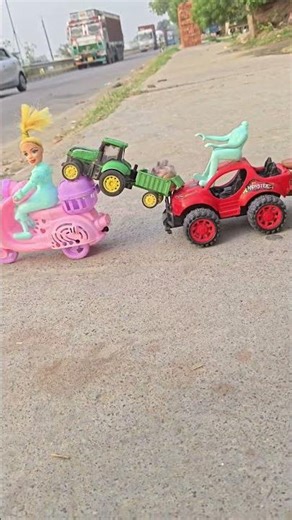 🔔 mini Remote Control Vespa Scooter VS John Deere Tractor unboxing testing Review 😱|| #xcavator