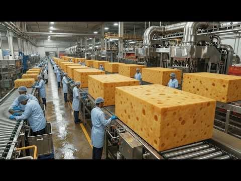 Inside the World’s Largest Cheese Factory | Massive Industrial Cheese Production Process #cheese