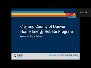 Home Energy Rebate Program: Contractor Portal Training