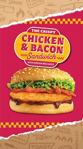 Whoever created this Chicken & Bacon Sandwich with Korean BBQ sauce deserves lunch on the house... oh wait😉 Who's tried it? | RUSTLERS