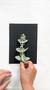 9.5K views · 5.2K reactions | Monoprinting garden Mint on Black...