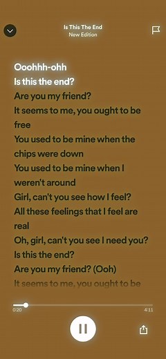 New Edition - Is This the End? (Lyrics)