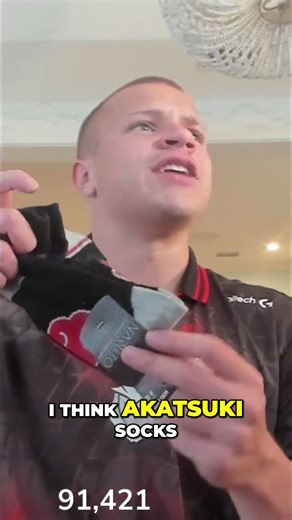 Anime Fan Reveals Epic Akatsuki Socks & Shirt! #shorts