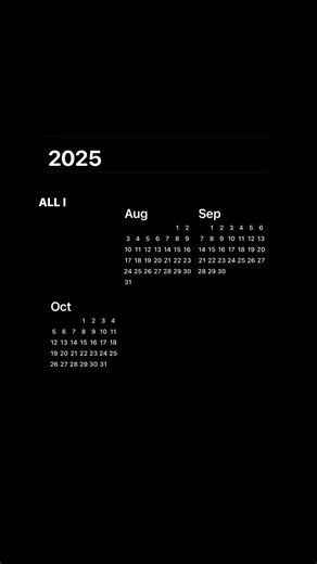 August to October 2025 Calendar Insights