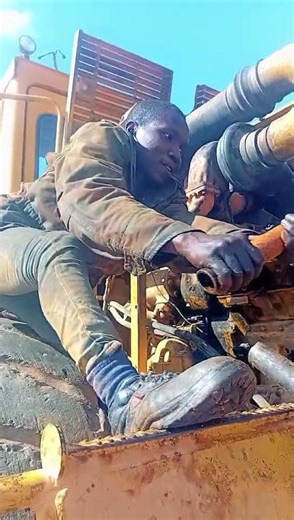 engine work on caterpillar 988D loader 3408 engine