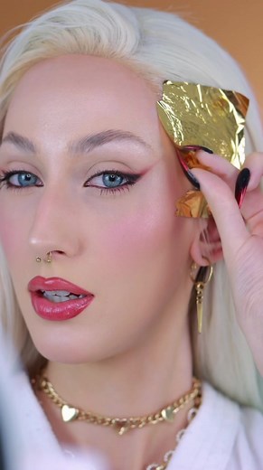 Colorful Makeup Tutorial Using Gold Leaf | Gabrielle Alexis