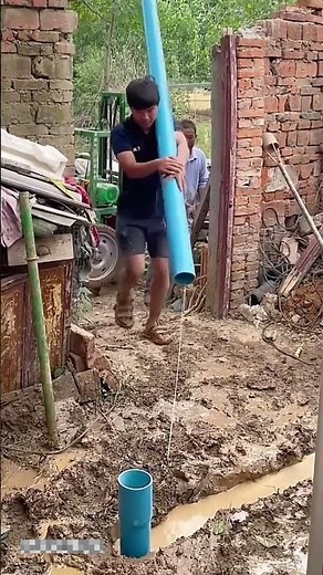 Installation process of deep well PVC pipes