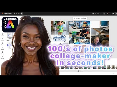 Adobe Express Collage Maker converts 100's of Photos to Collage Slideshow in Seconds! WATCH👀!!