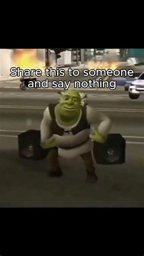Shrek emoting while police chase is in the background, rip to shrek | Meme