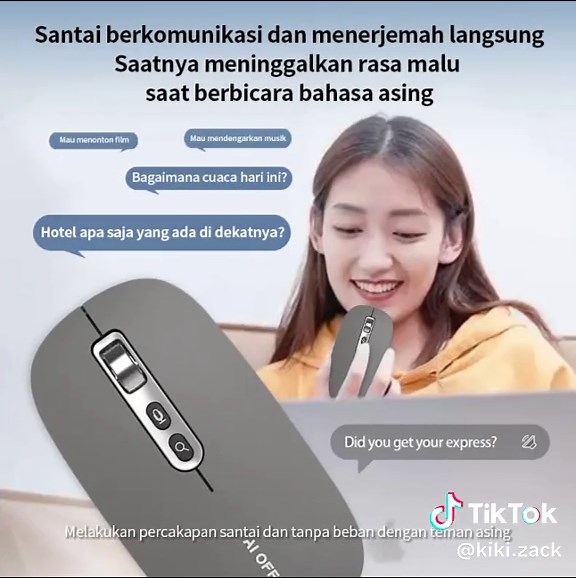 MICLINK Mouse AI Cerdas Pengenal Suara-M108 Rechargeable dengan Receiver USB untuk PC Laptop #miclink #mousai #mousecerdas #maouseai #mousecanggih #fypシ゚viral