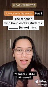 The teacher who handles 100 students [is, are] here. #learnwithlyqa | Team Lyqa